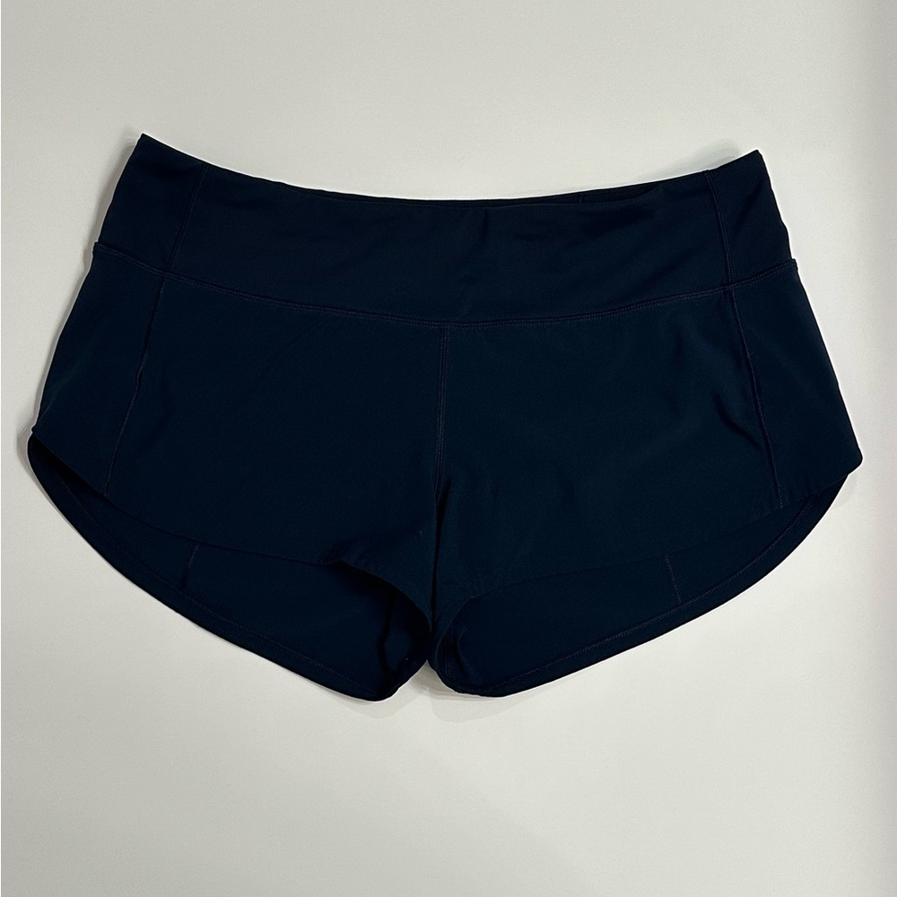 Lululemon Navy Low-rise Speed Up Shorts